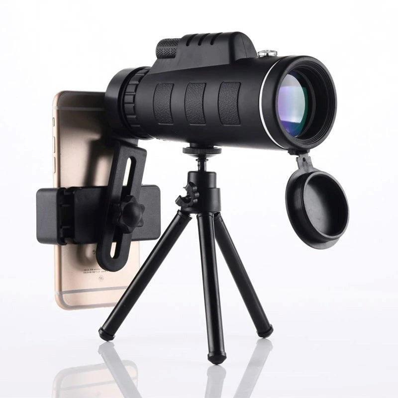 Norvo | Starscope HD Monokular – Høytytende Vanntett Teleskop med Smartphone Holder & Stativ