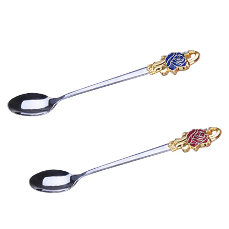 Norvo | Håndlagde emaljekopper Rose-Glass tekrus med stålskje Luksus unike gaver til bryllup, Valentinsdag, bursdagsgaver