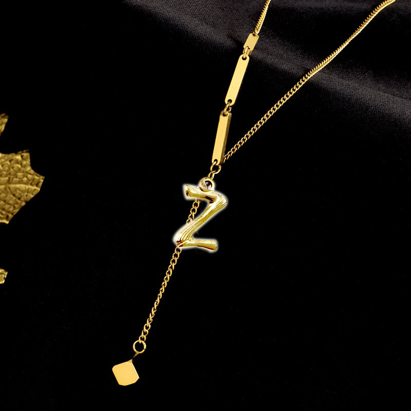 Norvo | Sjarmerende Initialer Bokstav Halskjede