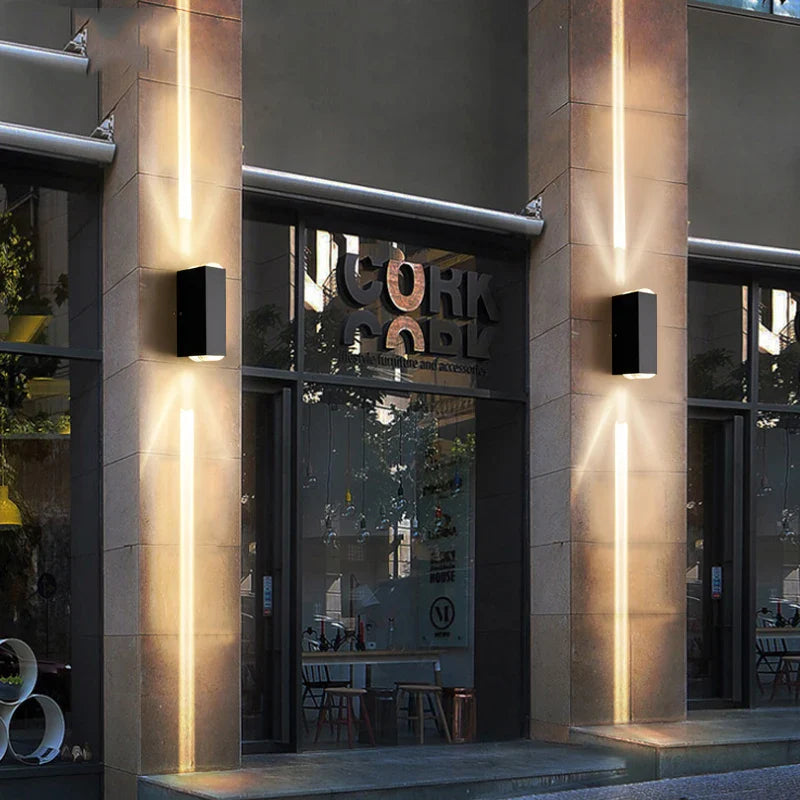 Norvo | LED utendørs vegglampe Virelo Beam | IP65 vanntett | Aluminiumhus | For hage, terrasse og fasade | 85–265 V