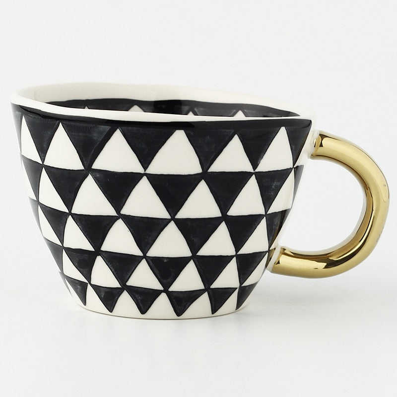 Norvo | Eleganse - Unik Geometrisk Keramisk Kopp