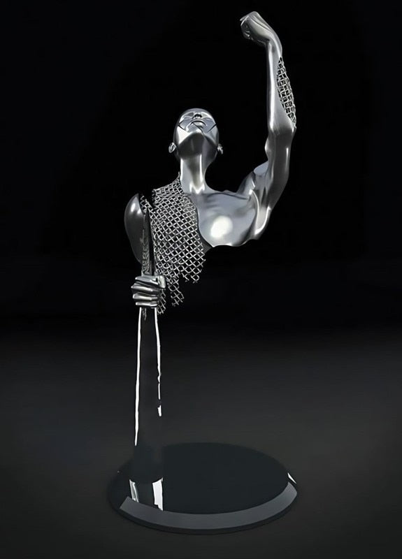 Norvo | Metallfigur Statuer Stiler Abstrakt Lærred Maleri Par Veggkunst Kjærlighet Skulptur Plakat Trykk Hjemmedekorasjon Stue Gaver