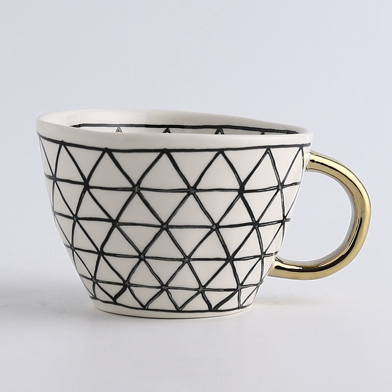 Norvo | Eleganse - Unik Geometrisk Keramisk Kopp