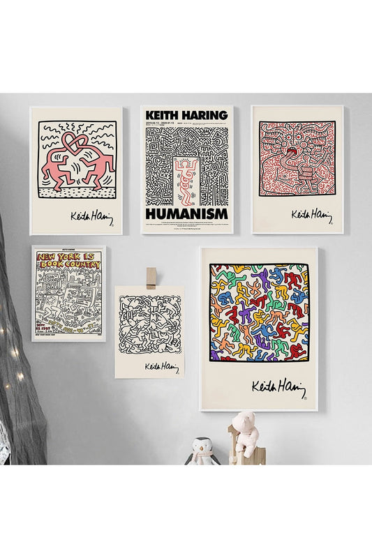 Norvo | Keith Haring Inspirert Lerretskunst