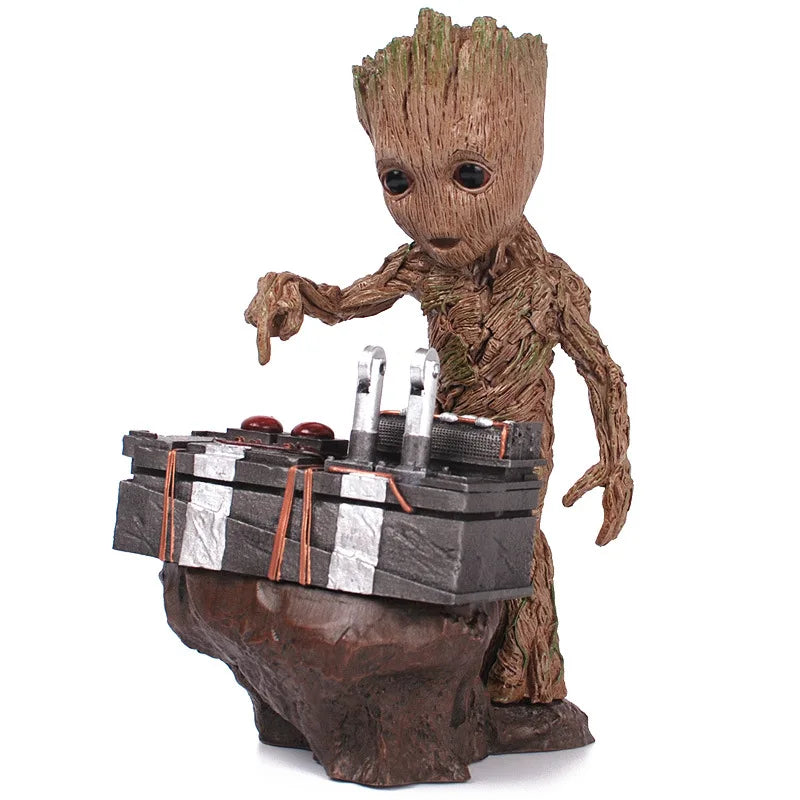 Søt Baby Groot PVC Figur - Marvel Guardians of the Galaxy Action Statue, Bedårende Tre Mann Samleobjekt Gave til Fans