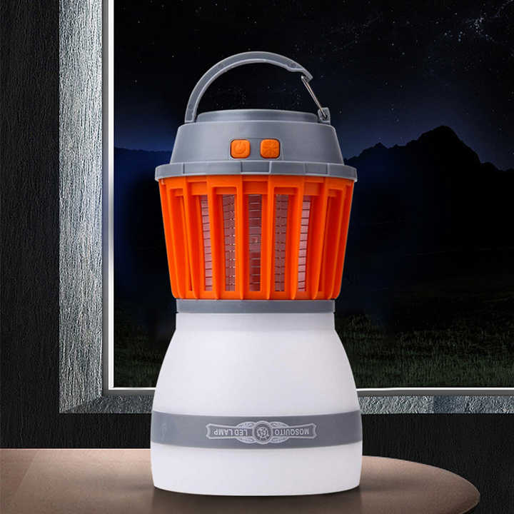 Norvo | Solenergi LED Mygglampe med Integrert Lantern – Effektiv Insektbeskyttelse og Belysning for Hage og Camping