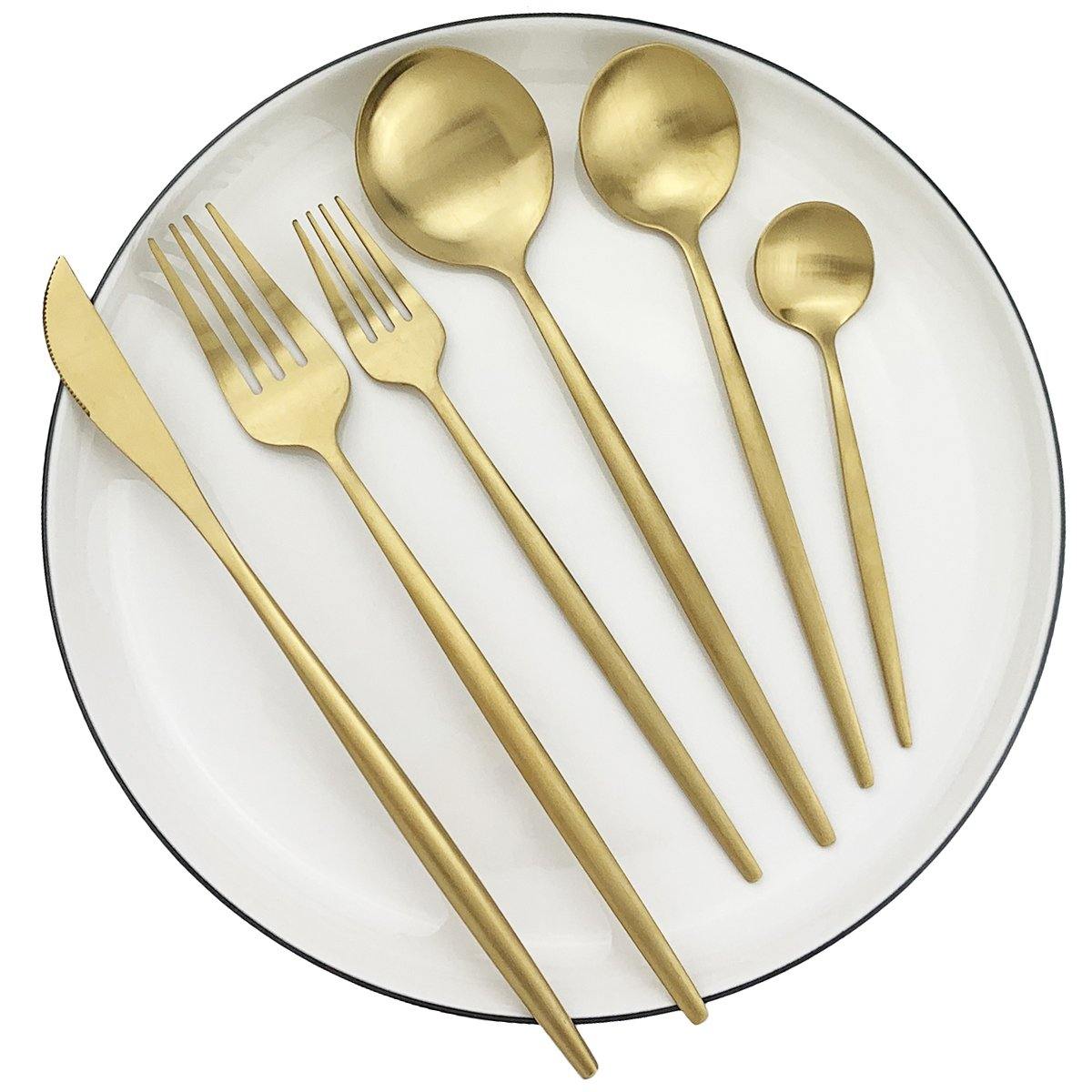 Norvo | Torin 36-piece minimalist flatware set – Premium stainless steel cutlery with matte finish