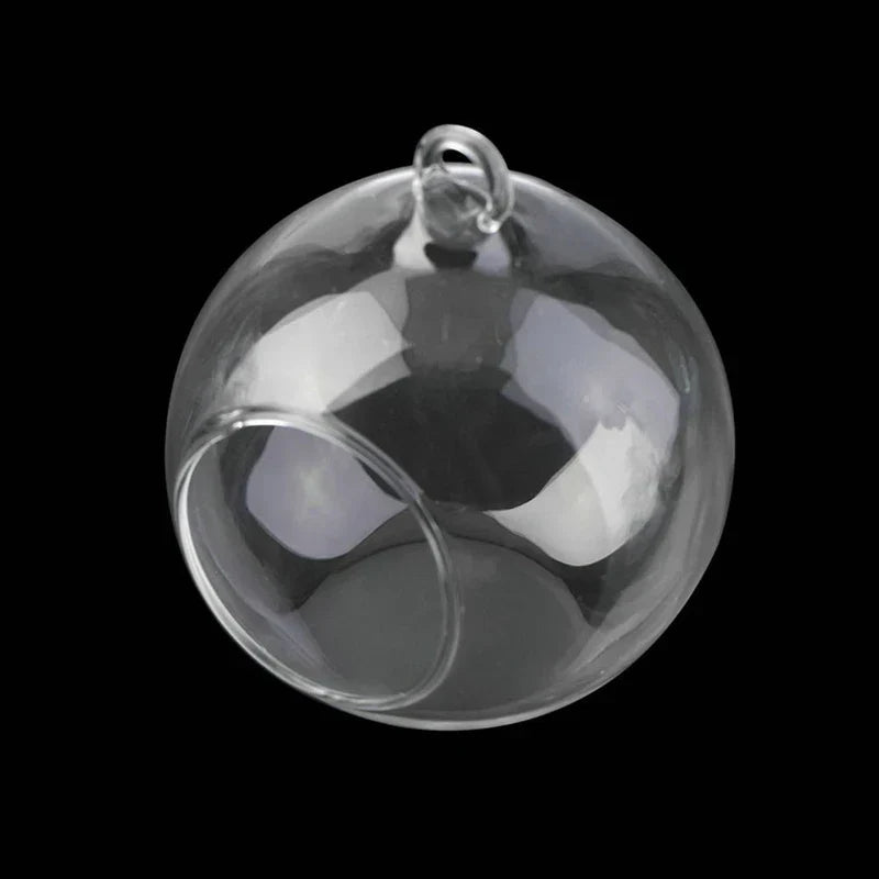 Norvo Glass Ball Vase Flower Plant Potted Creative Glass Container Home Office Decoration Home Table Decor Room Glass Vases