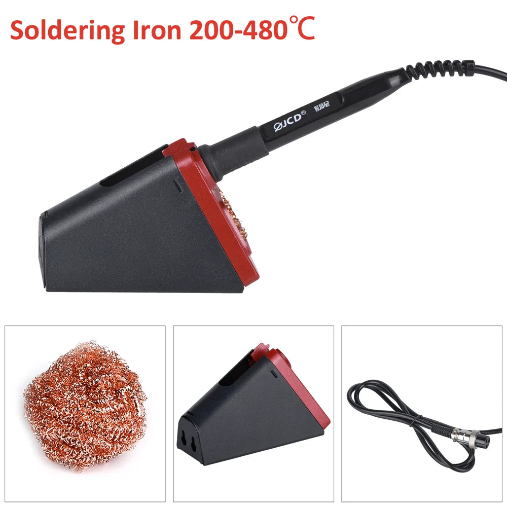 Norvo | JCD 820 Aluminiumlegering Elektrisk Loddeboltstativ Holder | Sveiserensende Kobberball & Loddetinn RMA Flux Kit