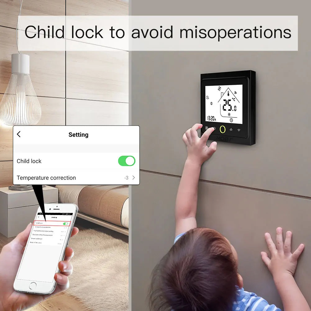 Tuya ZigBee Smart Termostat Hub med LCD-skjerm - WiFi Vannvarmer & Gulvkontroll via SmartLife Google Alexa-apper