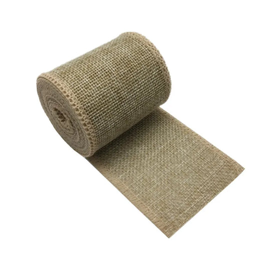 Norvo | 3M/Rull Jute Tråd Bånd Ruller - 60mm Bredde Jute Gavebånd for DIY Julehåndverk, Dekorasjoner og Bryllup