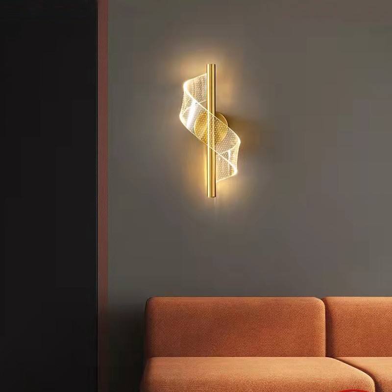 Norvo | Luksus Glass Vegglampe med Lysestake