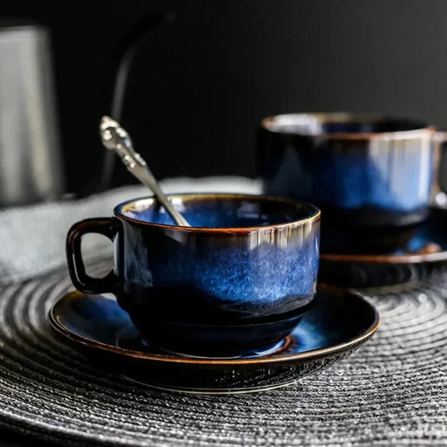 Norvo Keramisk Kopp Sett | Håndlagde Kaffe Kopper | Høy- Kvalitets Espresso og Te Kopper