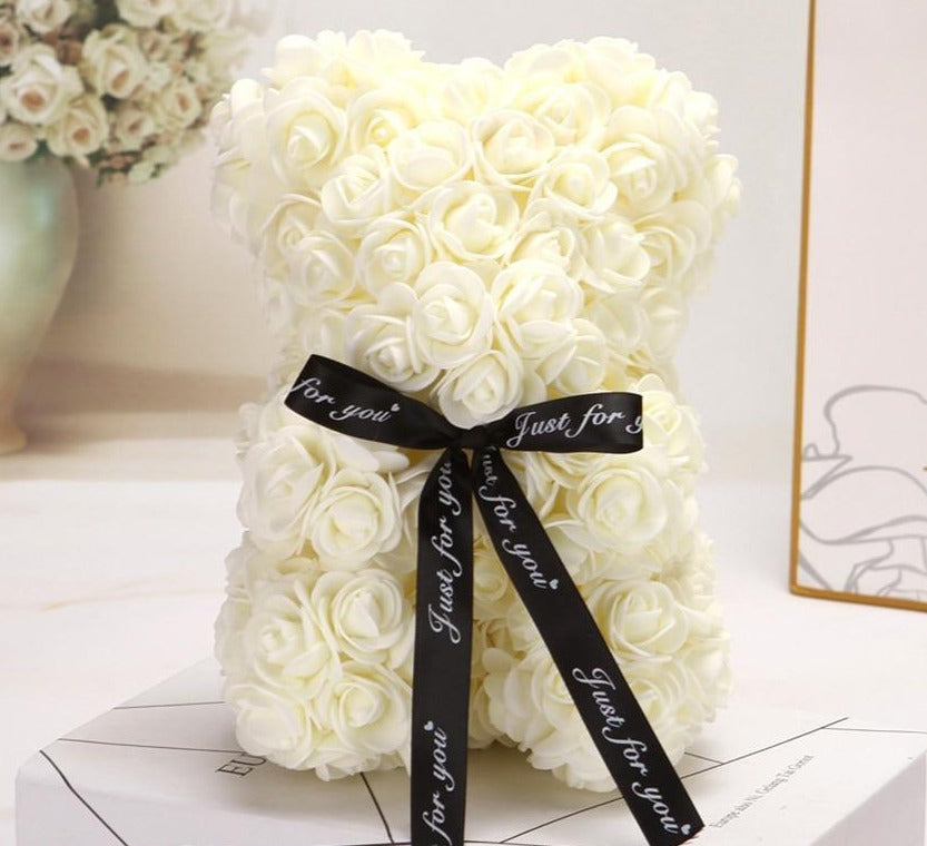 Norvo | Rose Bear Uk | Håndlaget Luksus Blomsterrose Kjærlighets Teddybjørn