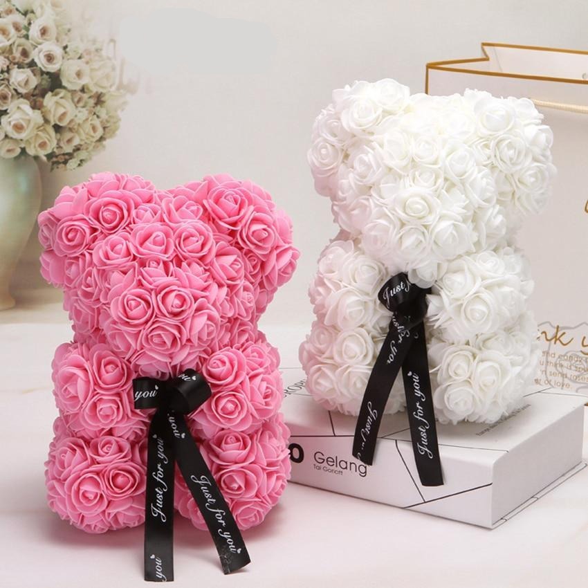 Norvo | Rose Bear Uk | Håndlaget Luksus Blomsterrose Kjærlighets Teddybjørn