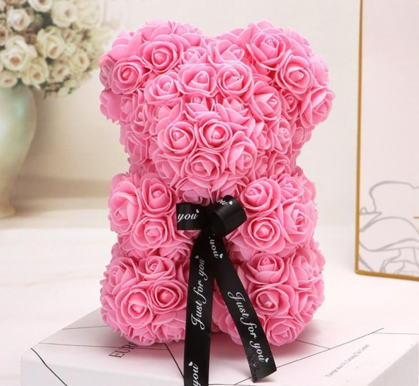 Norvo | Rose Bear Uk | Håndlaget Luksus Blomsterrose Kjærlighets Teddybjørn