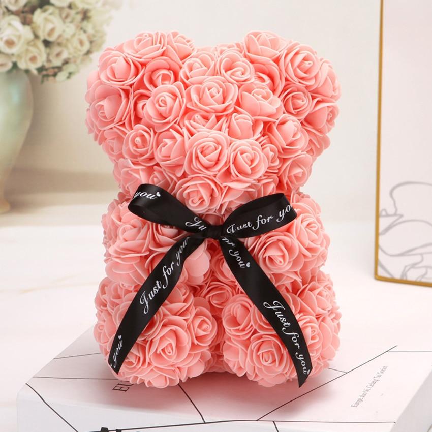 Norvo | Rose Bear Uk | Håndlaget Luksus Blomsterrose Kjærlighets Teddybjørn