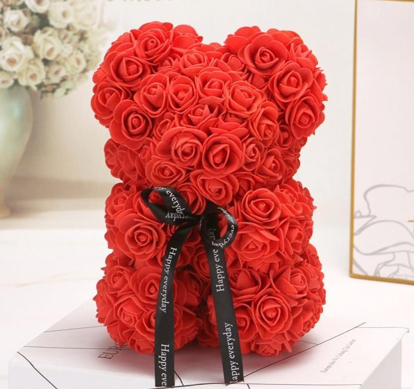 Norvo | Rose Bear Uk | Håndlaget Luksus Blomsterrose Kjærlighets Teddybjørn