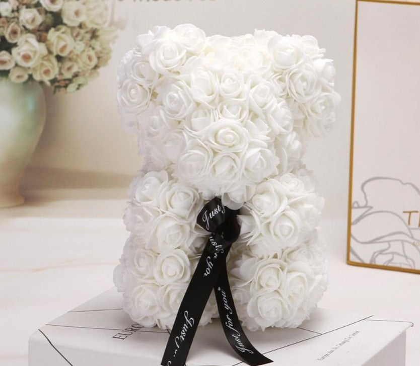 Norvo | Rose Bear Uk | Håndlaget Luksus Blomsterrose Kjærlighets Teddybjørn
