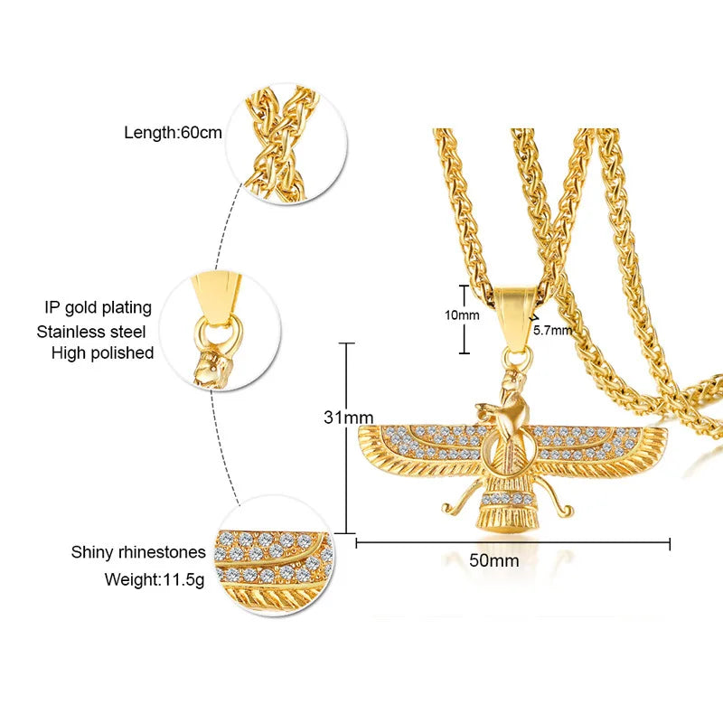 Norvo | Rhinestone Ahura Mazda Zoroastrisk Anheng Smykke
