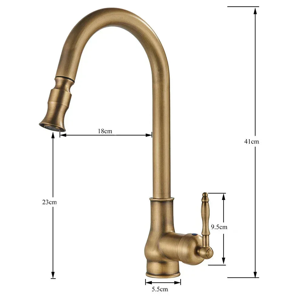 Norvo | Vintagetap – Antikk Kjøkkenkran i Messing