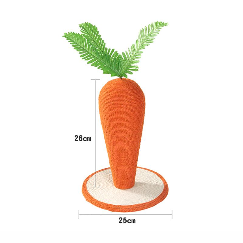 Norvo | Sisal Gulrot Katteklo Post | Holdbar & Morsom For Alle Katter