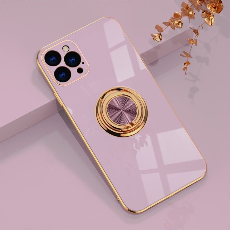 Norvo iPhone-deksel med metallstativring