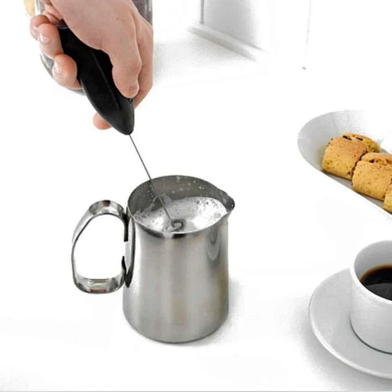 Norvo | Trådløs elektrisk melkeskummer & kaffemikser: Mini-stasjonærmikser for cappuccino, matlaging og mer!