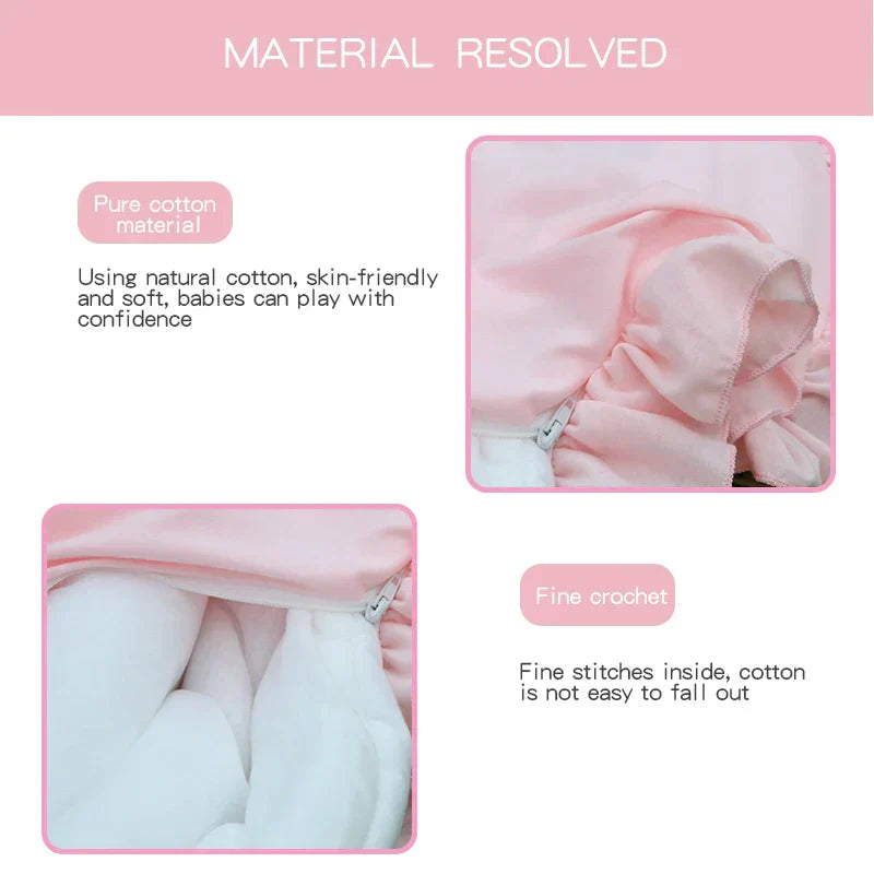CozyCotton Rund Matte – Myk Lek- og Krabbe Matte