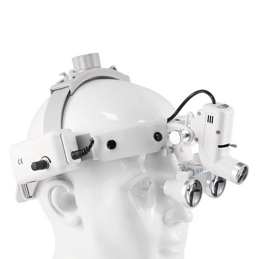 Norvo | ProVision 5W LED tannlege- og kirurgisk hodelampe med 3,5X forstørrende binokulære luper