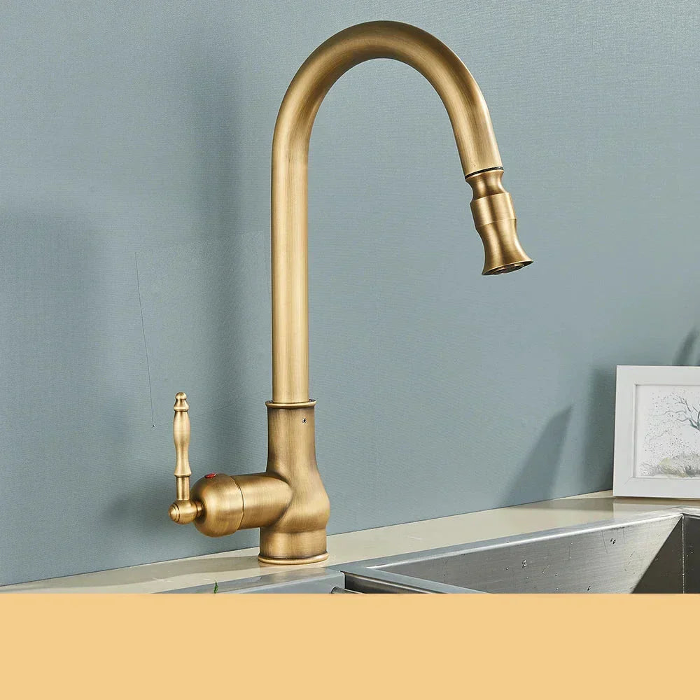 Norvo | Vintagetap – Antikk Kjøkkenkran i Messing