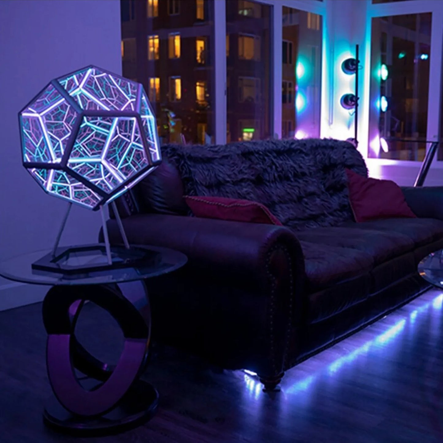 Norvo Infinite Dodecahedron Color Art Light Usb Charging Decorative Lamp Home Desktop Decoration Aesthetic Room Decor