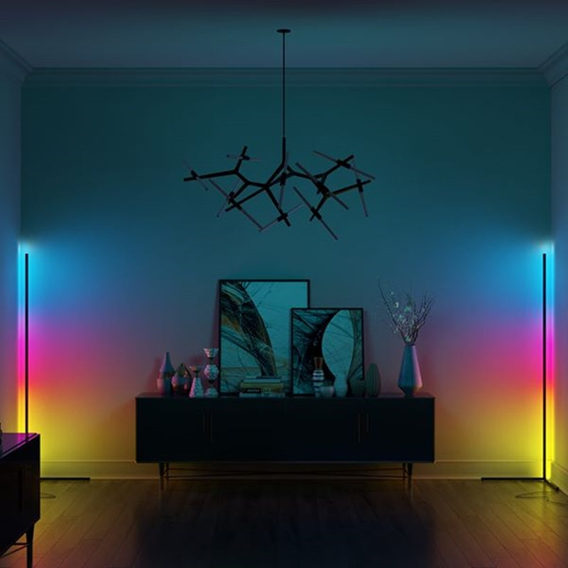 Norvo | Moderne Krok LED Gulvlampe – Plassbesparende Minimalistisk Design med Myk Ambient Belysning