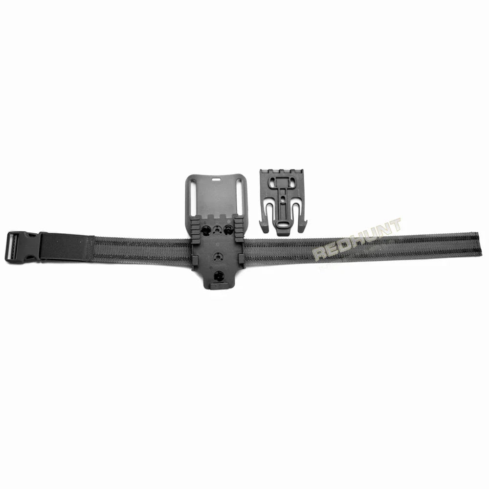Norvo | Taktisk Drop-Leg-Holster QLS 19/22 – Mid-Low-Belte Universelt Pistolholster med elastisk Lårrem for jakt