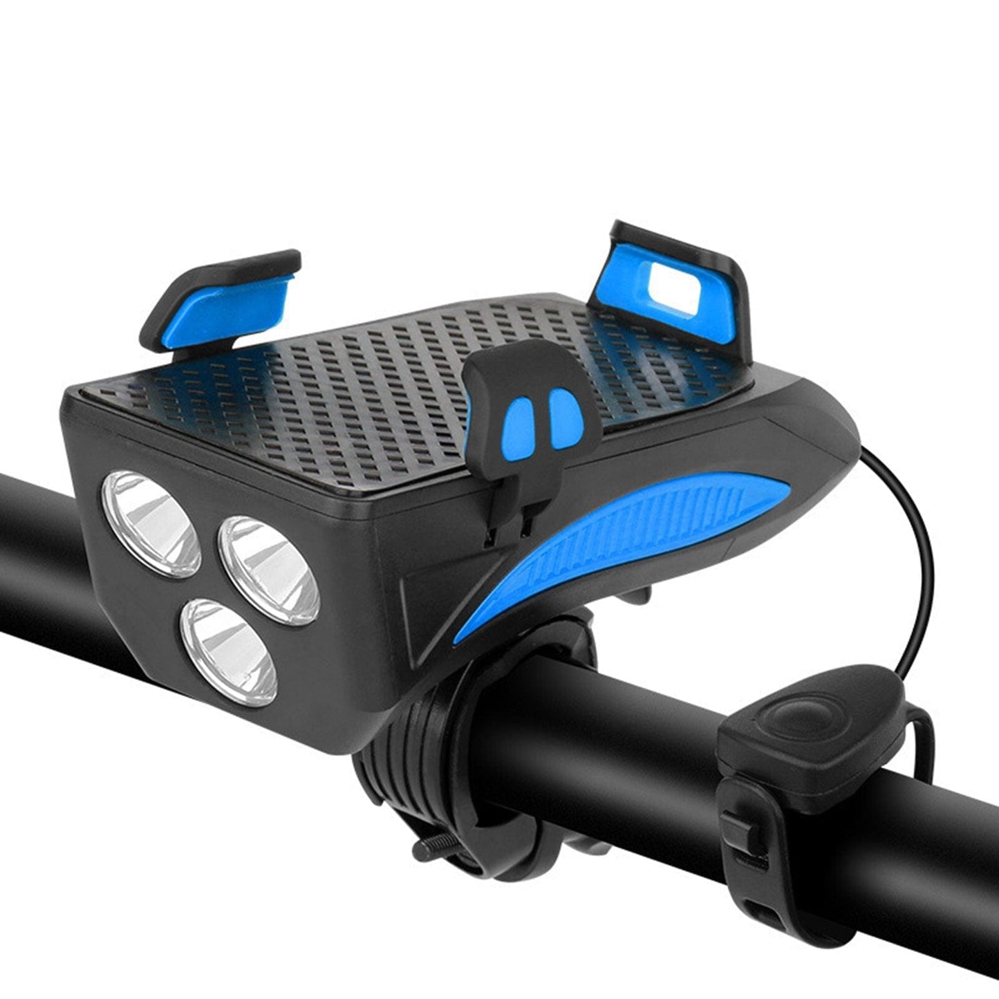 Norvo | RideLight 4-i-1 Sykkellys | Powerbank, Telefonholder & Horn | 400 Lumen Vanntett Lys