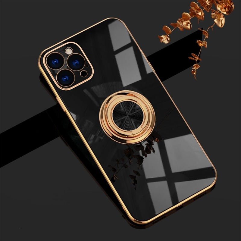 Norvo iPhone-deksel med metallstativring
