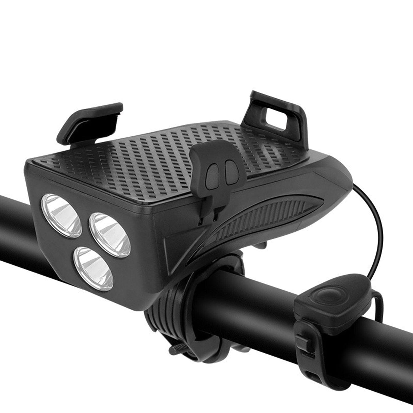 Norvo | RideLight 4-i-1 Sykkellys | Powerbank, Telefonholder & Horn | 400 Lumen Vanntett Lys