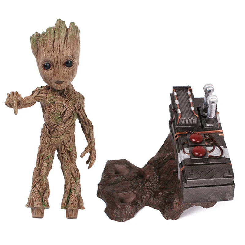 Søt Baby Groot PVC Figur - Marvel Guardians of the Galaxy Action Statue, Bedårende Tre Mann Samleobjekt Gave til Fans