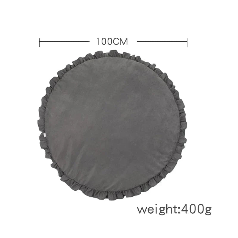 CozyCotton Rund Matte – Myk Lek- og Krabbe Matte