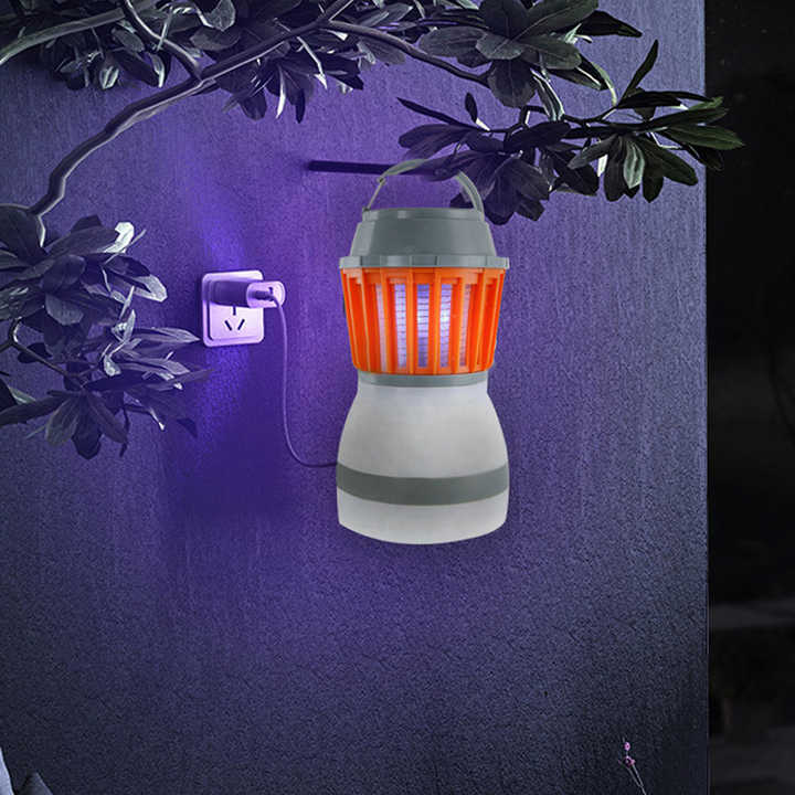 Norvo | Solenergi LED Mygglampe med Integrert Lantern – Effektiv Insektbeskyttelse og Belysning for Hage og Camping