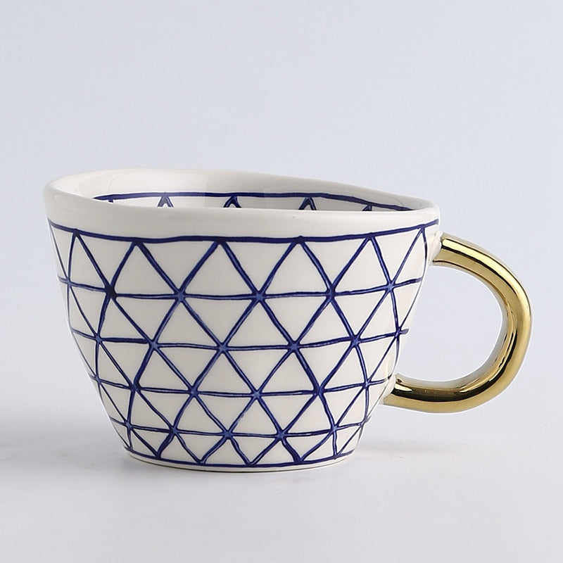 Norvo | Eleganse - Unik Geometrisk Keramisk Kopp