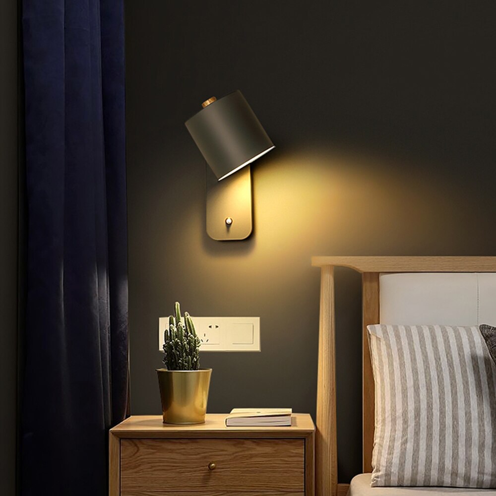 Norvo | Moderne LED Vegglamper med Bryter Innendørs Hjemmedekor Lys