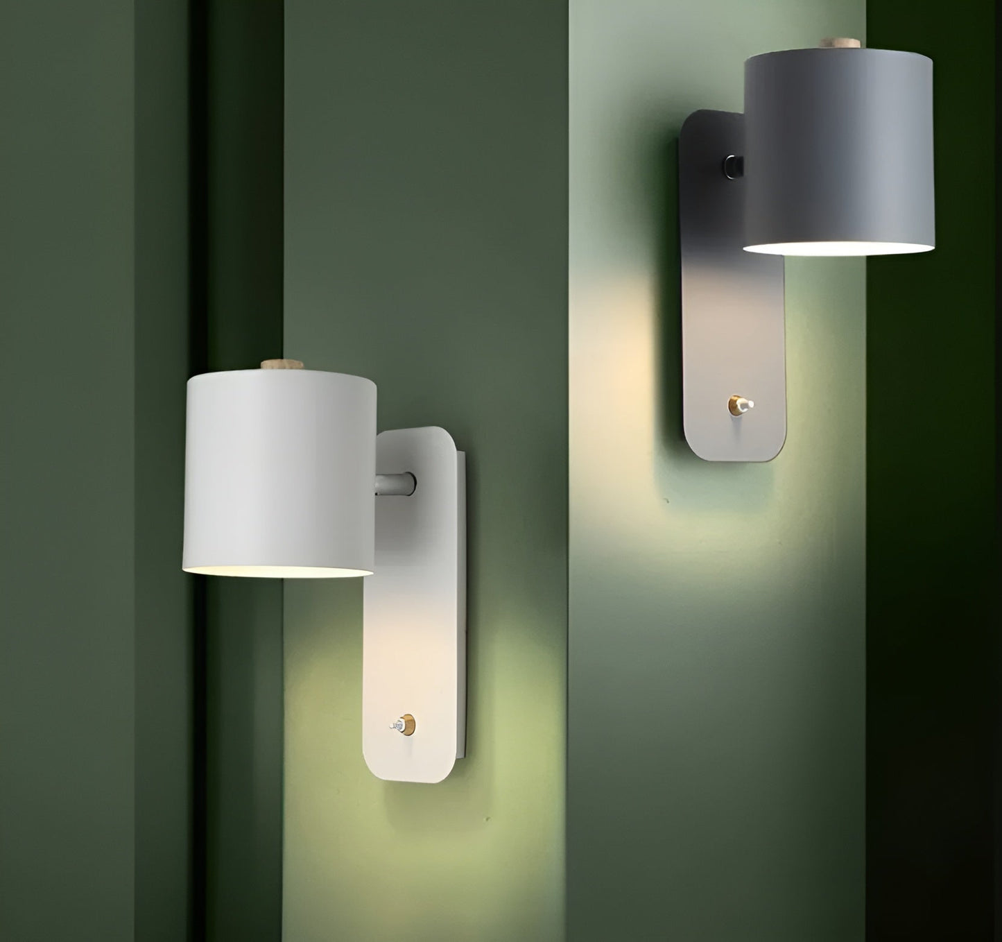 Norvo | EasyPush Vegglampe - Rotérbar Mini Sylinder LED Lampe