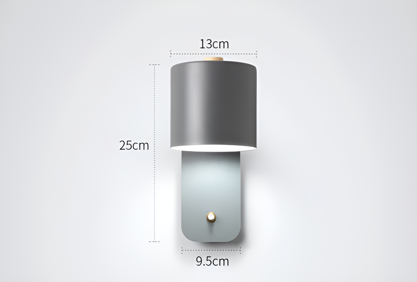 Norvo | EasyPush Vegglampe - Rotérbar Mini Sylinder LED Lampe