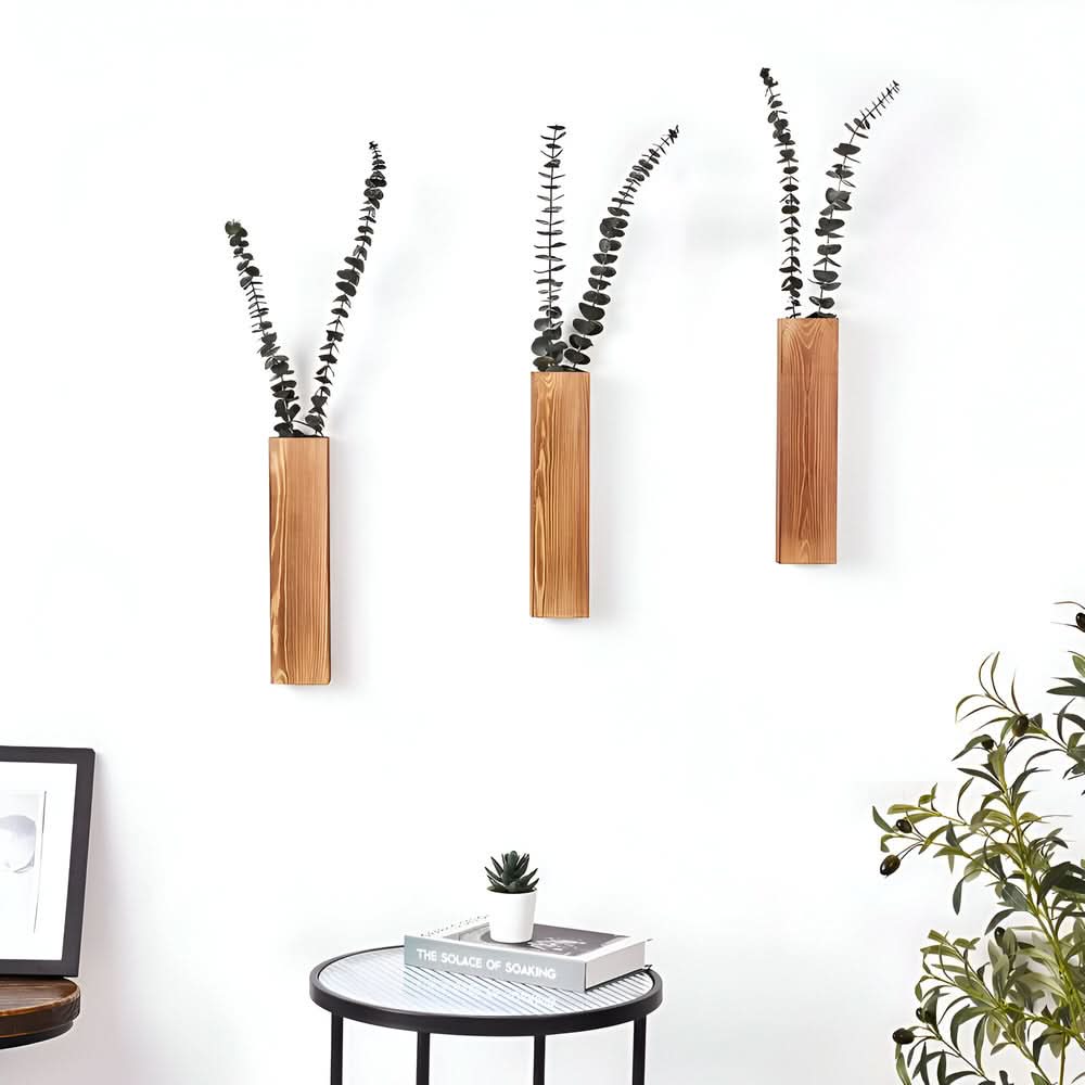 Norvo | Treveggvase Rektangulær Plantehylle 30 cm