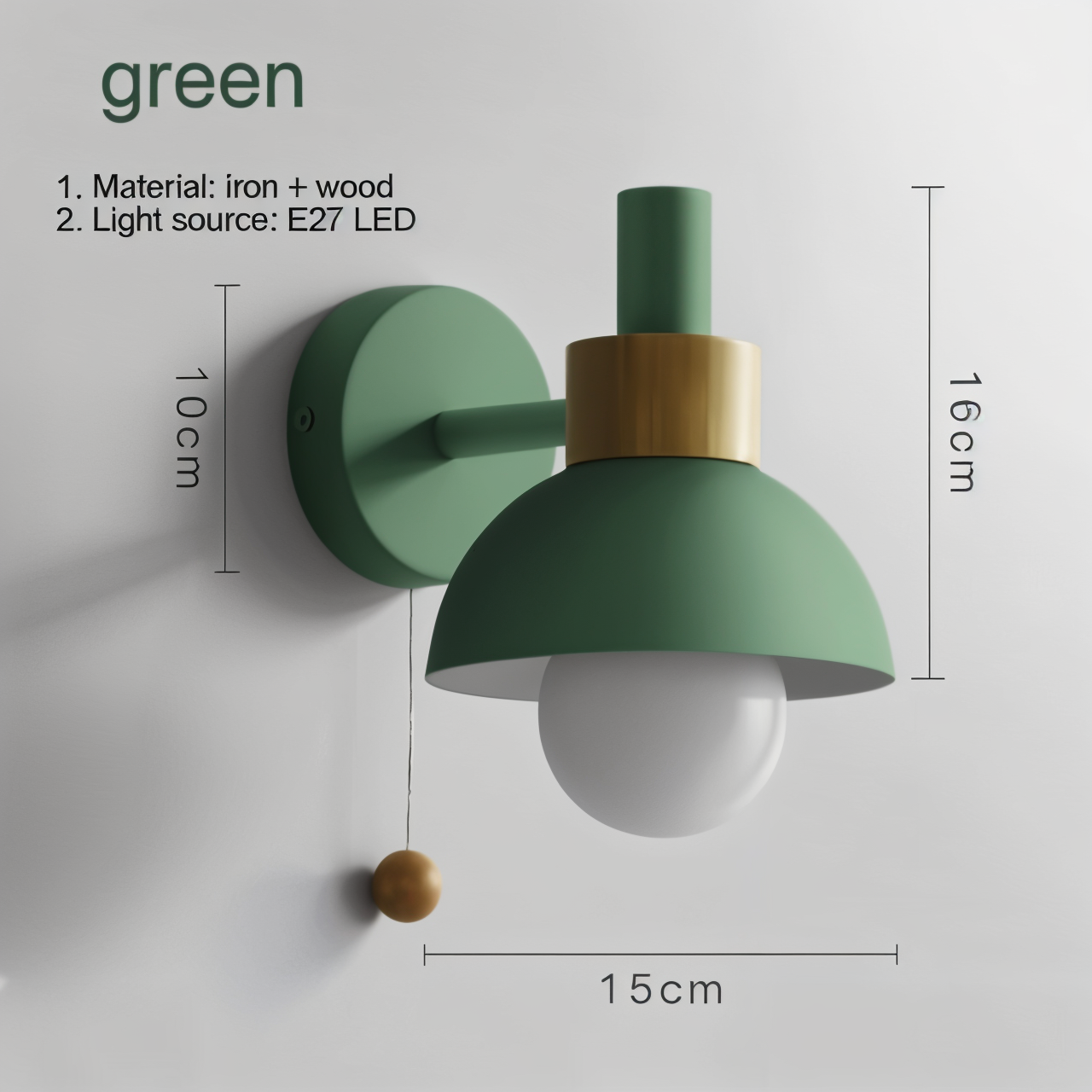 Norvo | Vegglampe - Macaron - Moderne Design - Innendørs Belysning
