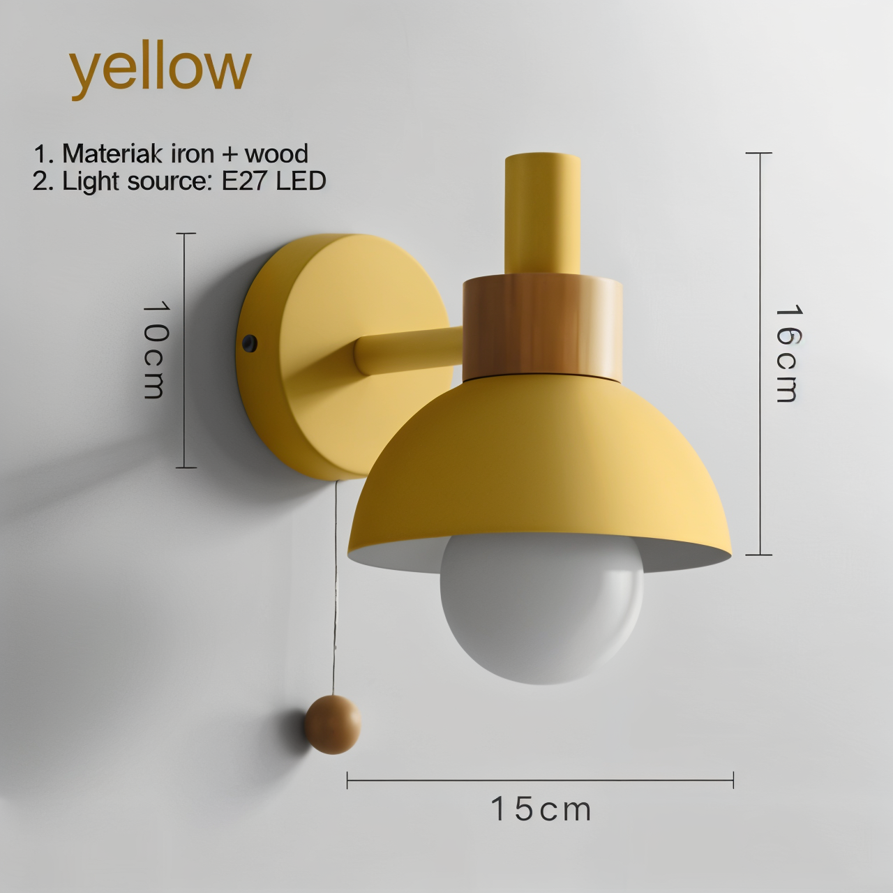 Norvo | Vegglampe - Macaron - Moderne Design - Innendørs Belysning