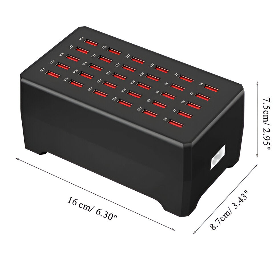 Norvo | PowerPort Pro 30 - Universal Multi-USB Lade Stasjon med 30 Porter