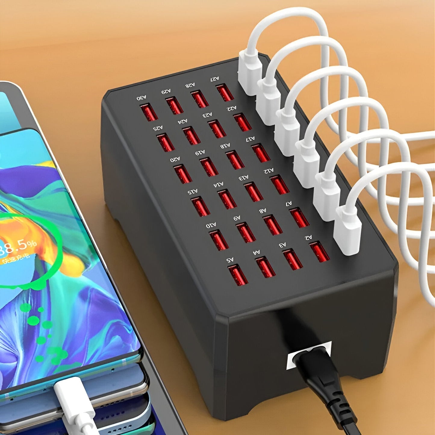 Norvo | PowerPort Pro 30 - Universal Multi-USB Lade Stasjon med 30 Porter