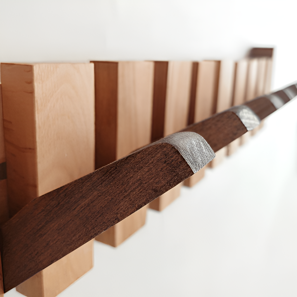Norvo | RetroHooks - Tre piano vegghylle med magnetiske kroker